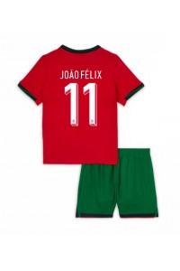 Portugal Joao Felix #11 Babyklær Hjemme Fotballdrakt til barn EM 2024 Korte ermer (+ Korte bukser)